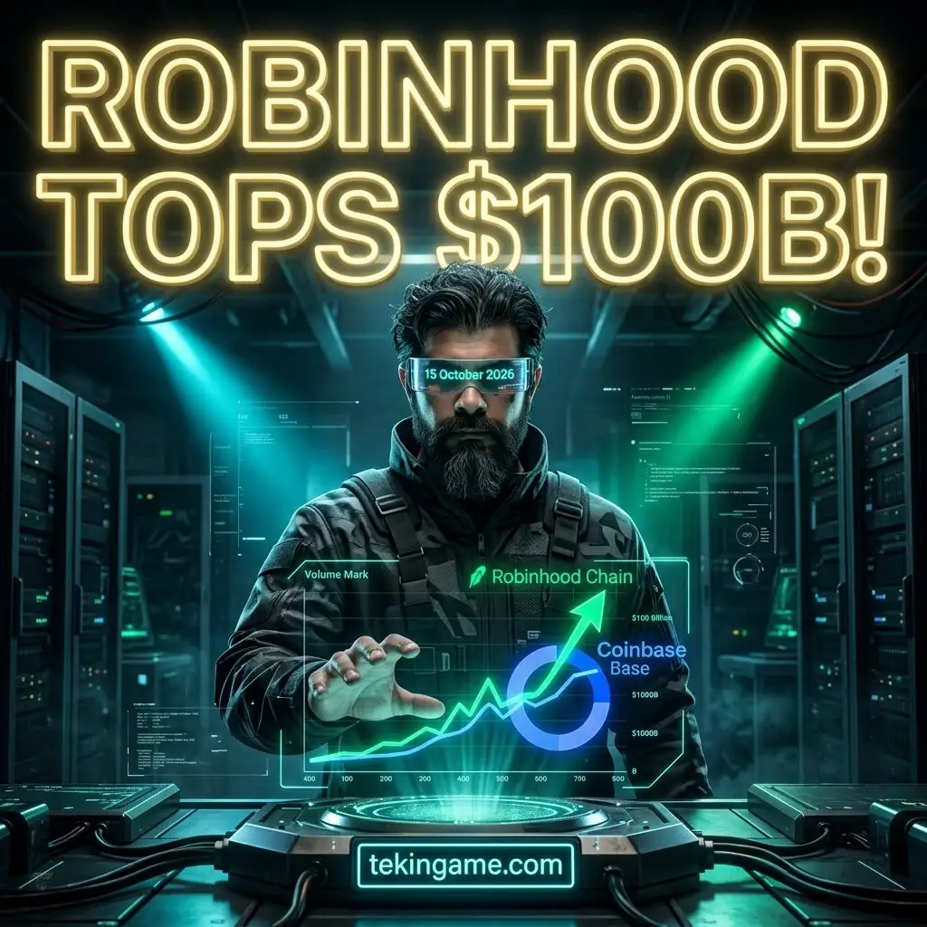 🔥 صعود خیرهکننده Robinhood Chain: عبور حجم معاملات از ۱۰۰ میلیارد دلار در ۳.۵ ماه و شکست شبکه Base کوینبیس