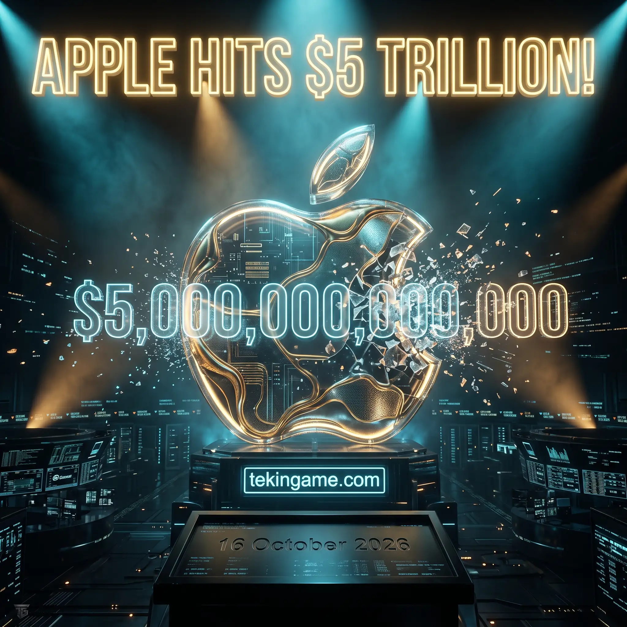 🔥 Historic $5 Trillion Milestone: Apple Closes Above $5T Market Cap Joining Nvidia at the Summit