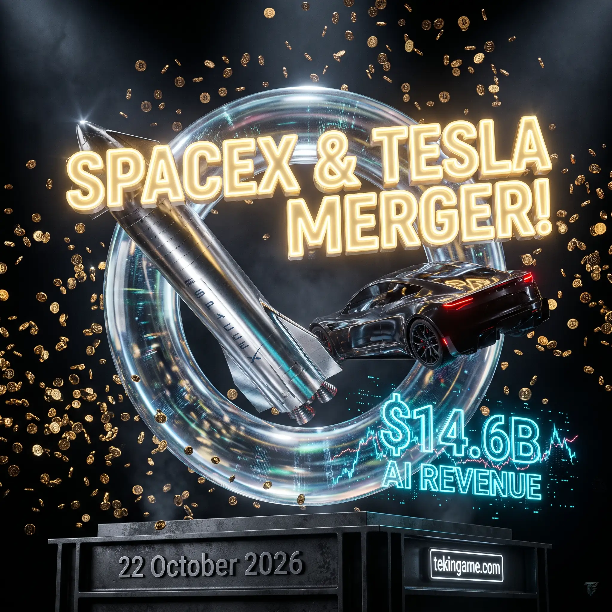 🔥 اندماج القرن: تشكيل لجان خاصة لدراسة دمج شركتي SpaceX وTesla في كيان واحد عملاق