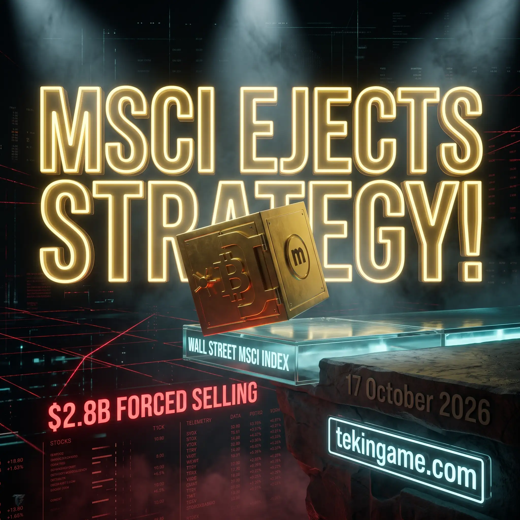 🔥 ضربة موجعة لشركات خزائن البيتكوين: مؤسسة MSCI تقر قواعد قد تطرد شركتي Strategy وMetaplanet من مؤشرات الأسهم العالمية