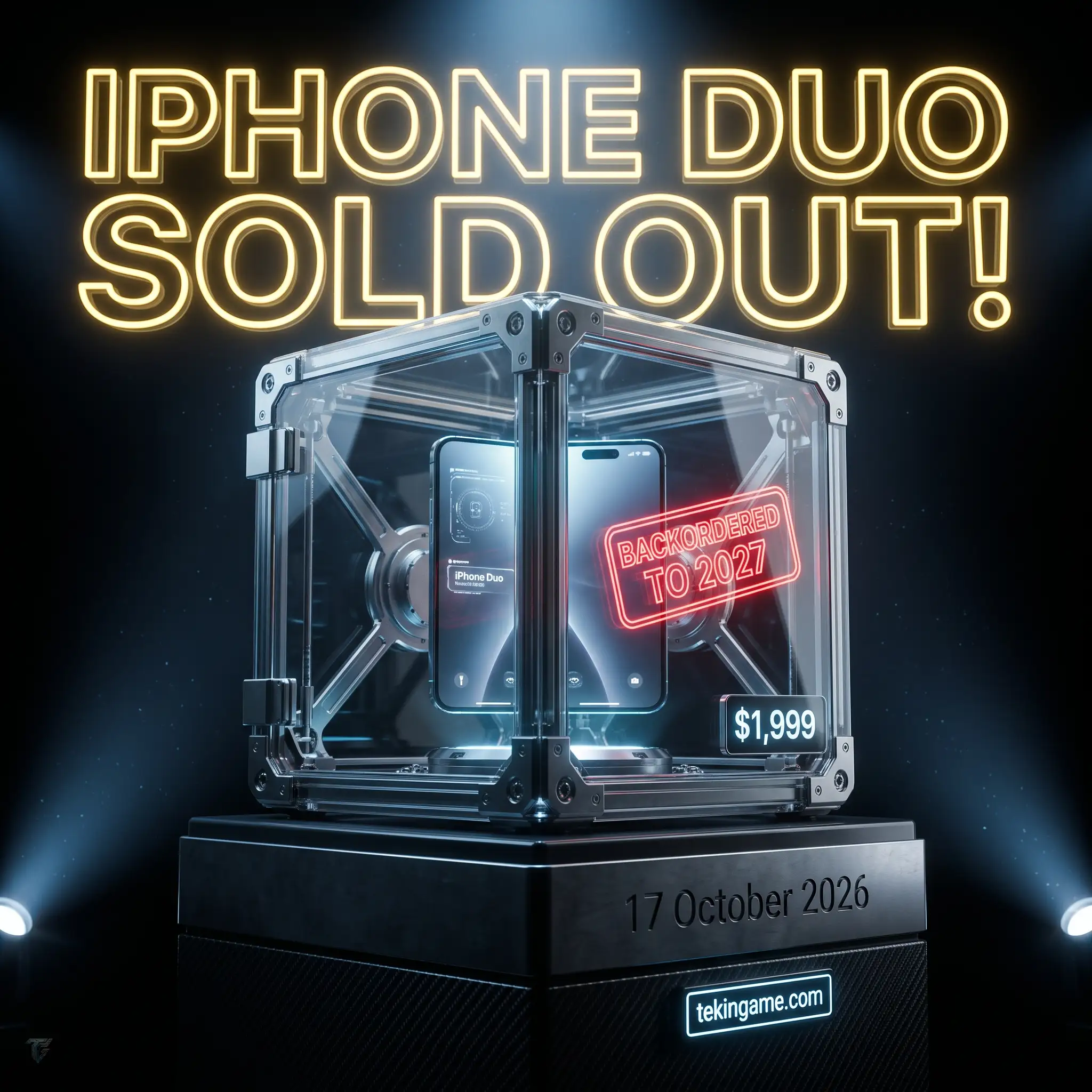 🔥 نفاد فوري لهاتف آبل القابل للطي: بيع كامل مخزون iPhone Duo بسعر 2000 دولار في دقائق وتأجيل التسليم لعام 2027