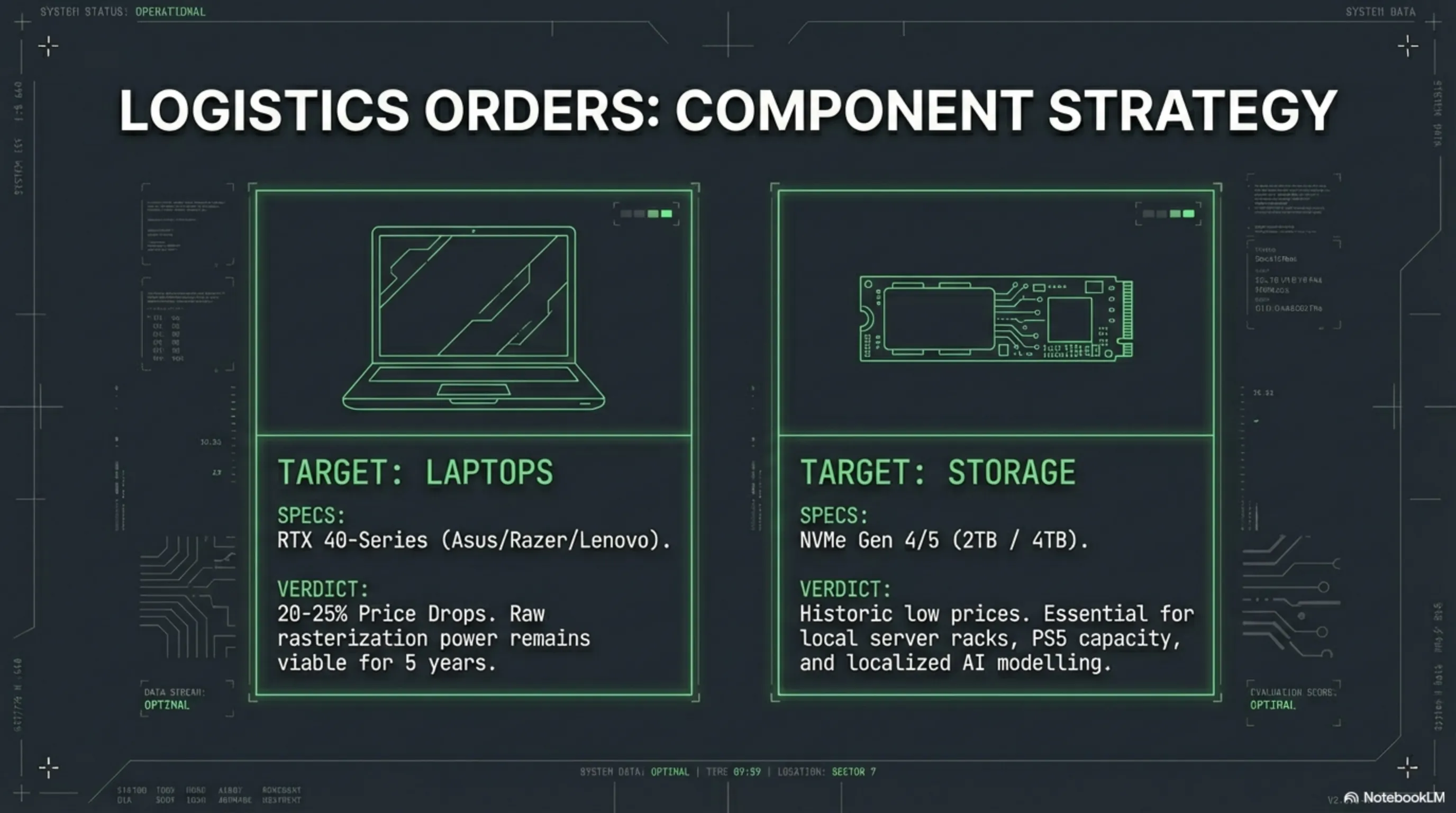 Logistics Orders: Laptops and Storage Strategy