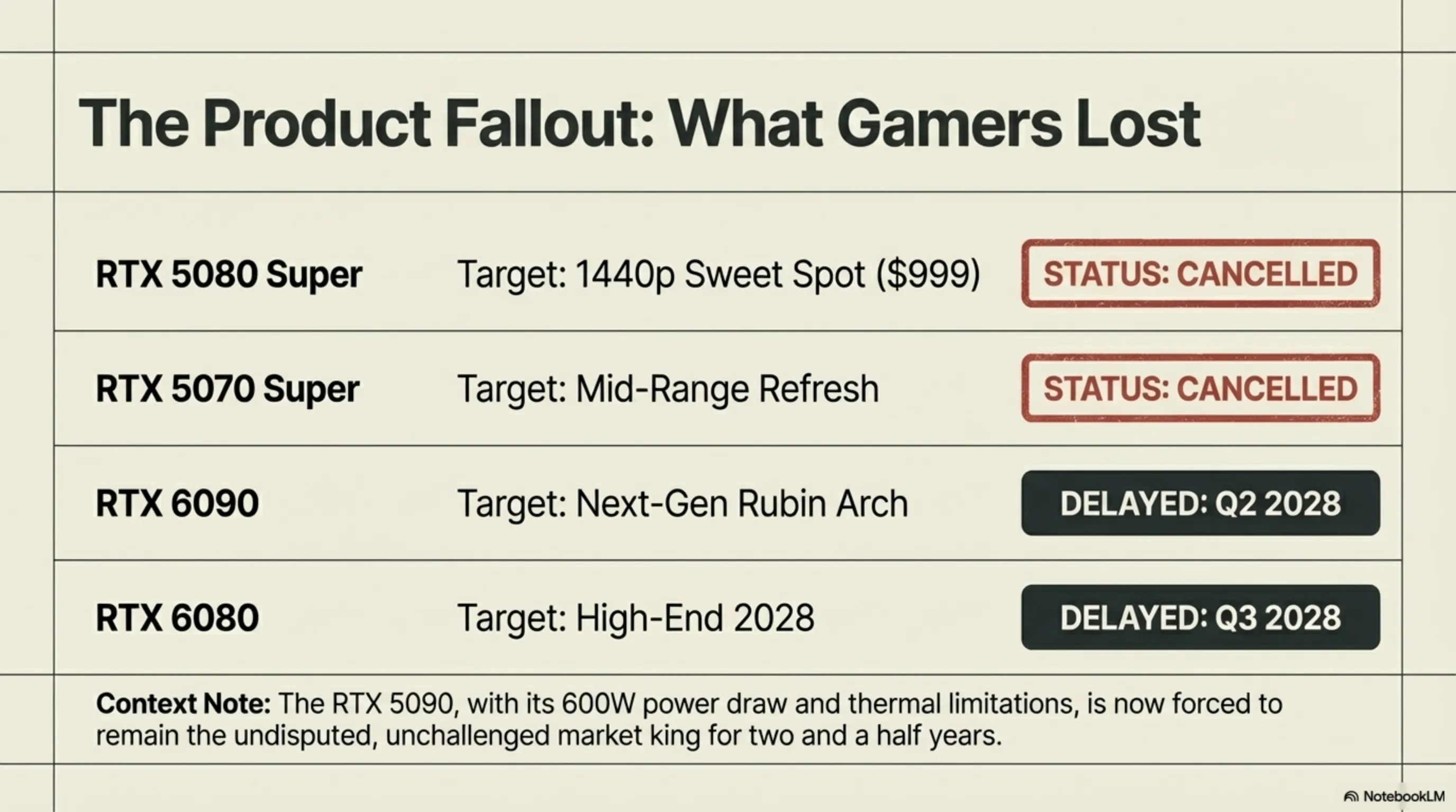 تحليل تيكين: جفاف GPU من NVIDIA في 2026؛ لماذا لن تأتي بطاقات رسومات جديدة؟ - 6