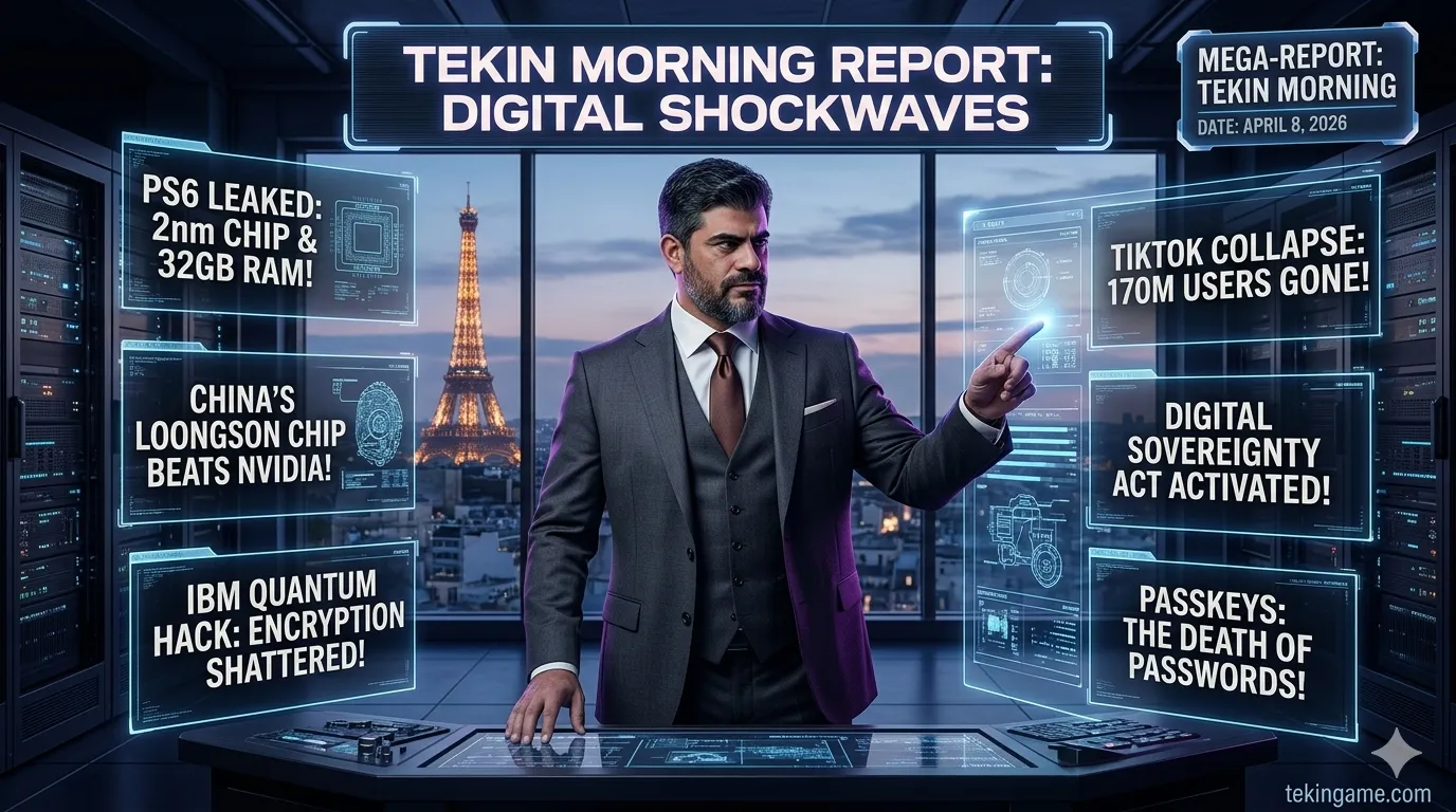 Tekin Morning April 8, 2026: Iran's Cyberattack on US, $285M North Korean Crypto Heist, and AI Chip Revolution