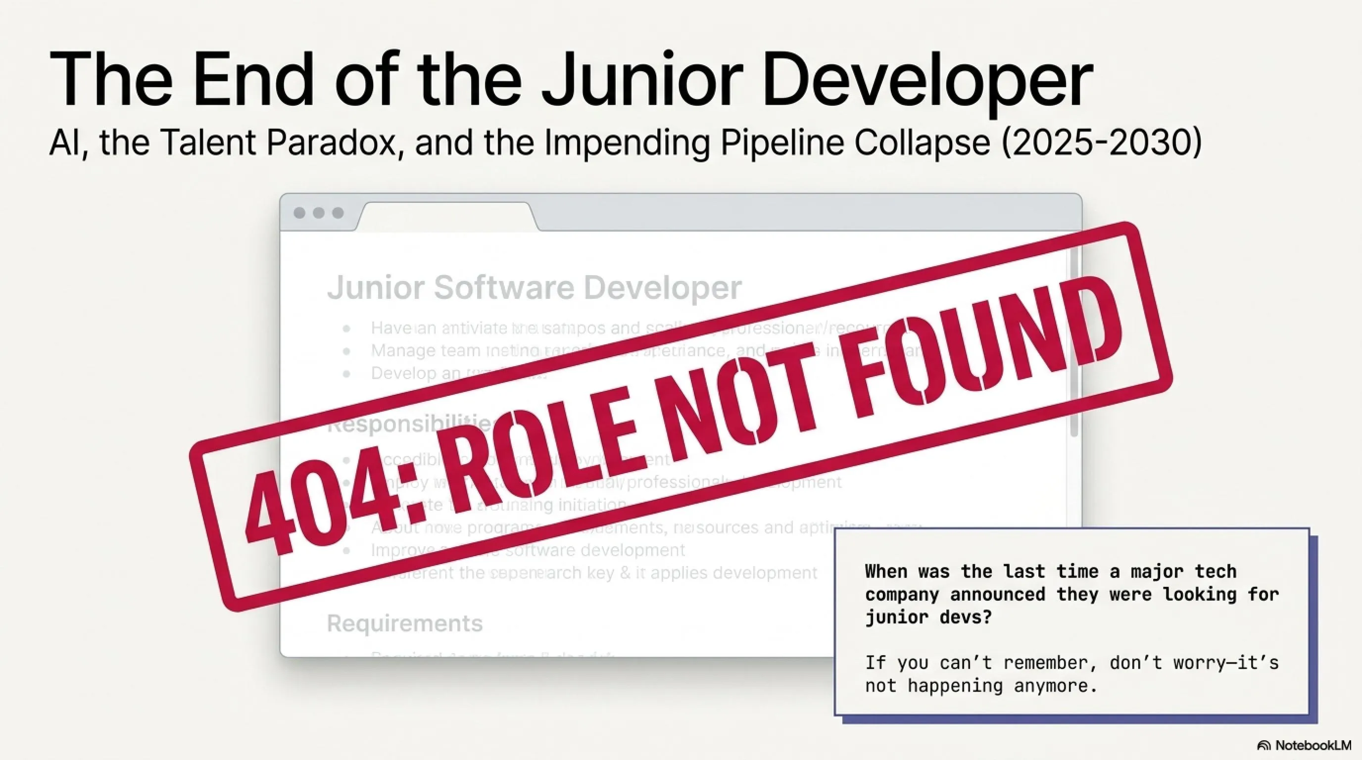 💀 Tekin Guide: The End of Juniors - Has AI Replaced Entry-Level Jobs? - 1