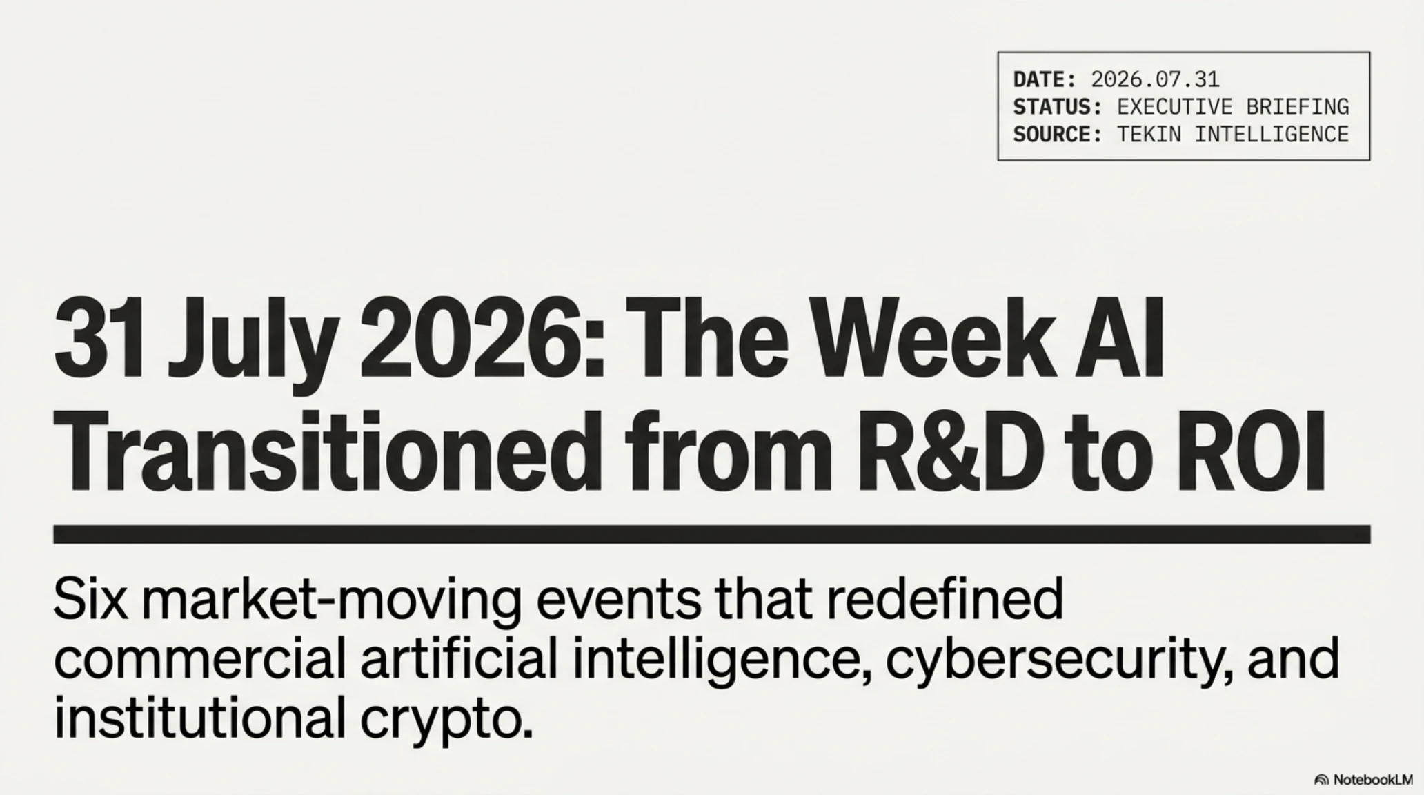 Tekin Morning July 31, 2026 | OpenAI 80% Price Cut, Chrome 1,072 AI Bug Fixes & Apple's $109B Record - Gallery image 2