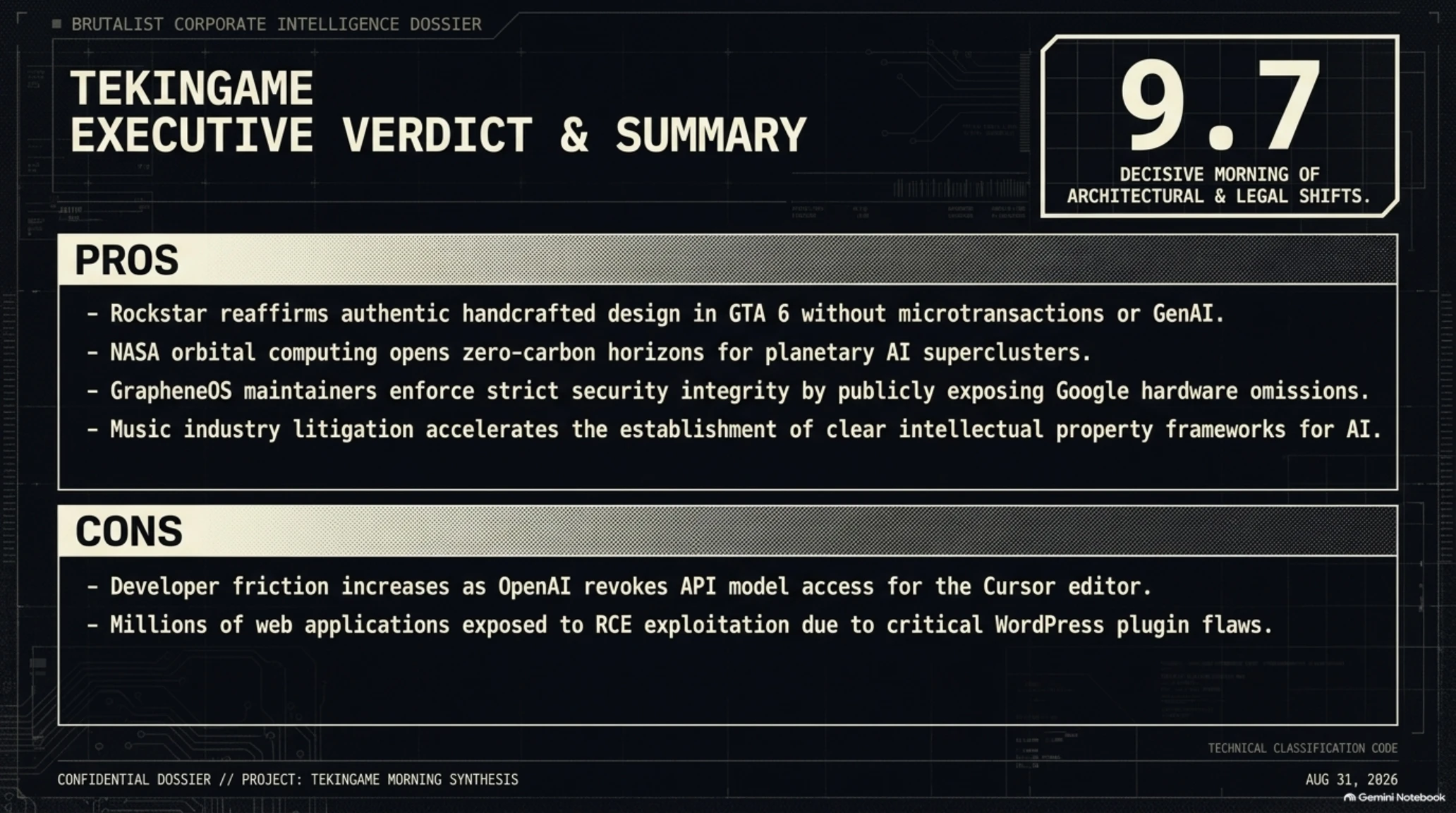 ☀️ Tekin Morning August 31, 2026 | Rockstar's GTA 6 Manifesto & OpenAI Cuts Cursor - Gallery image 10