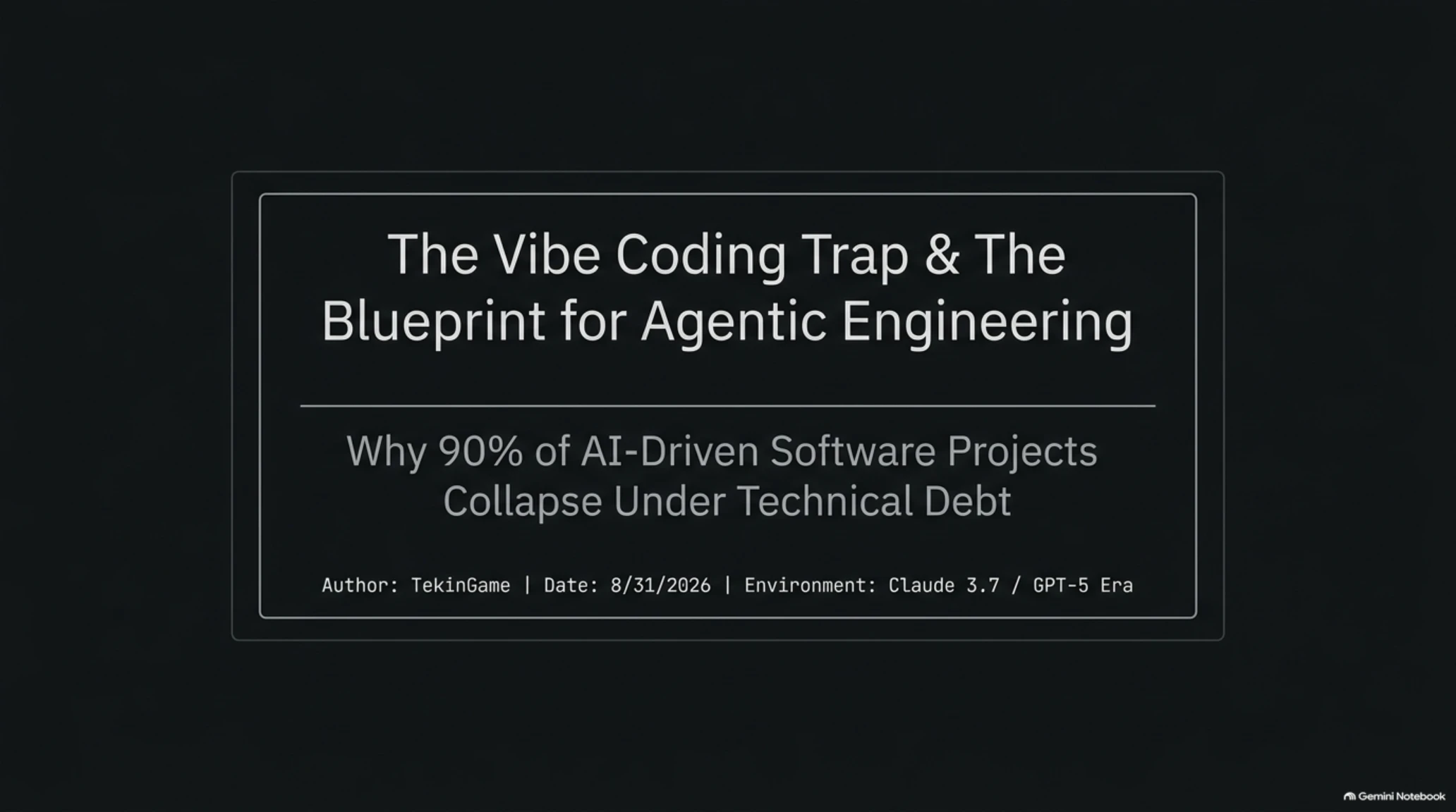 🎓 The Vibe Coding Trap & The Definitive Blueprint for Agentic Software Engineering - Gallery image 1