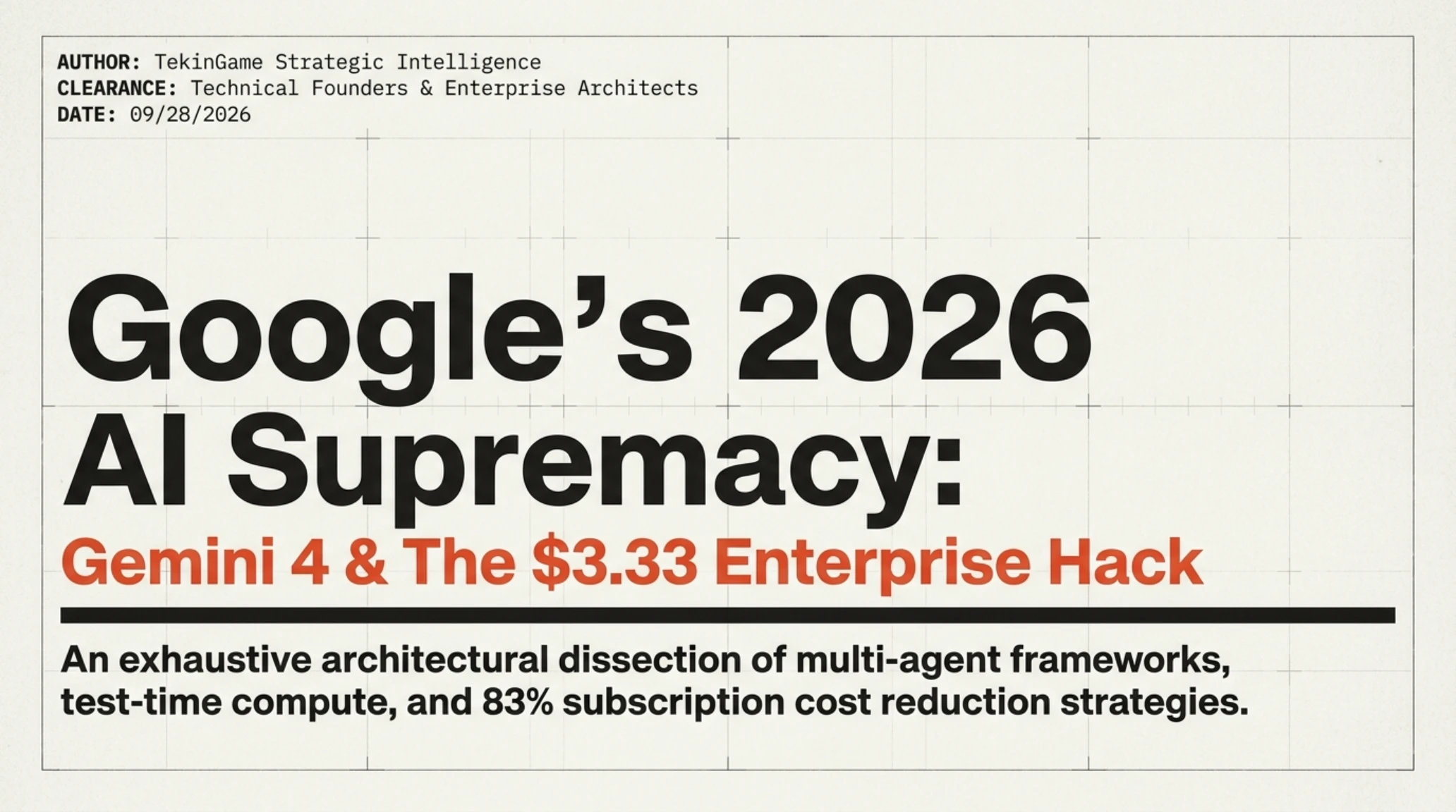 Tekin Guide: Mastering Google Gemini 2026, Gemini 4 Secrets & The $3.33 Plan Hack - Gallery image 1