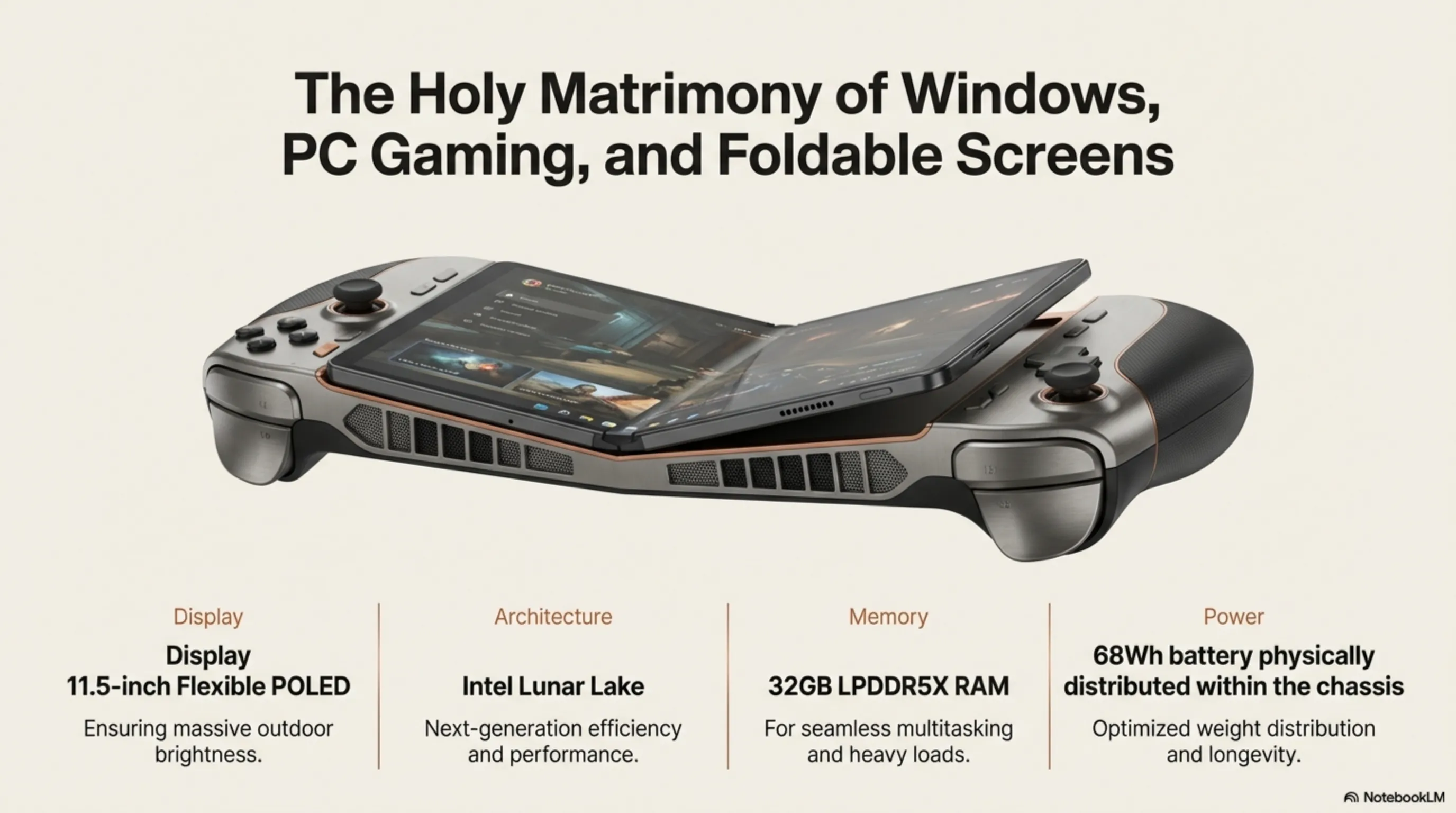 لنوو Legion Go Fold: هندهلد گیمینگ با صفحه POLED تاشو ۱۱.۶ اینچی